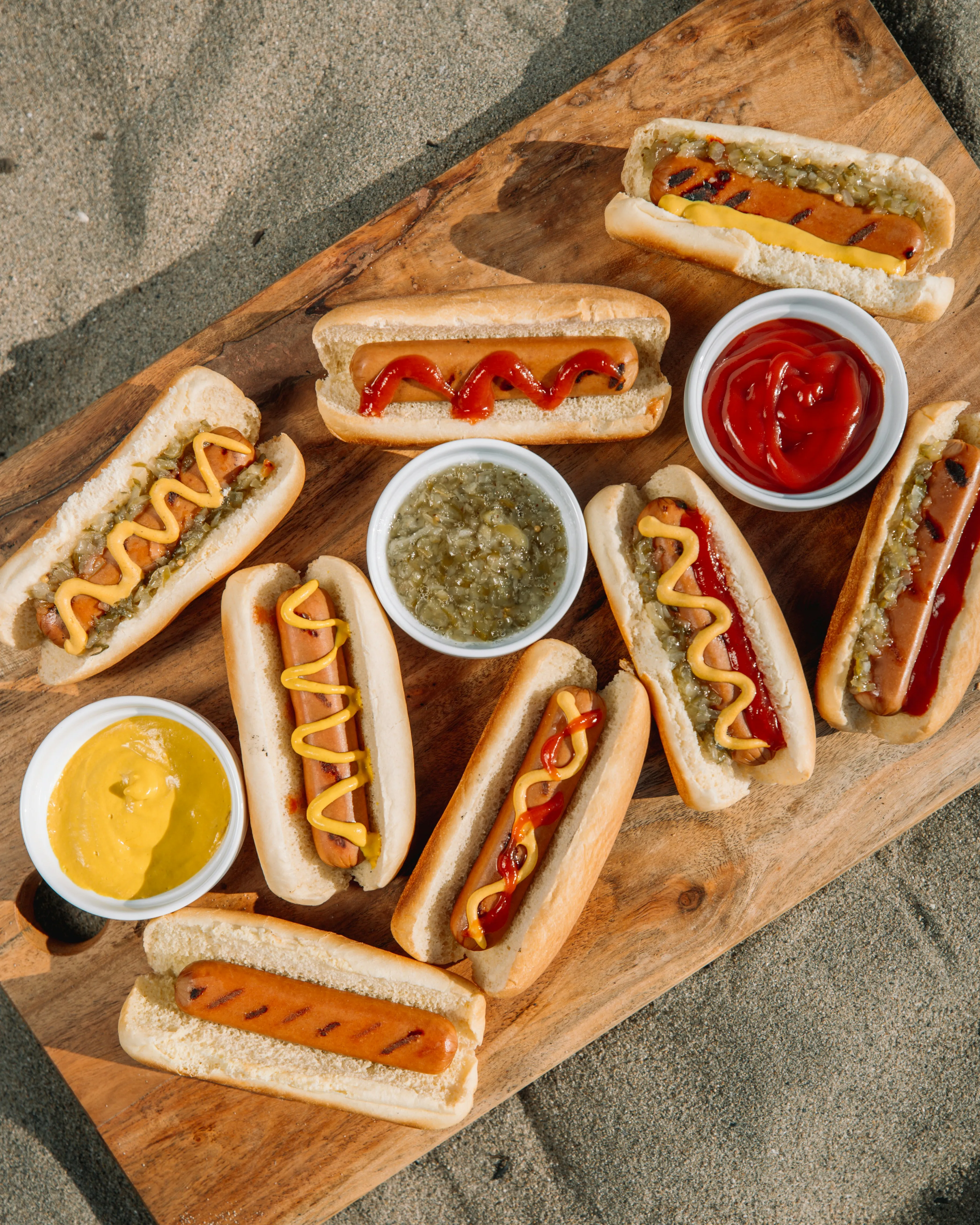 Sélection de hot-dogs